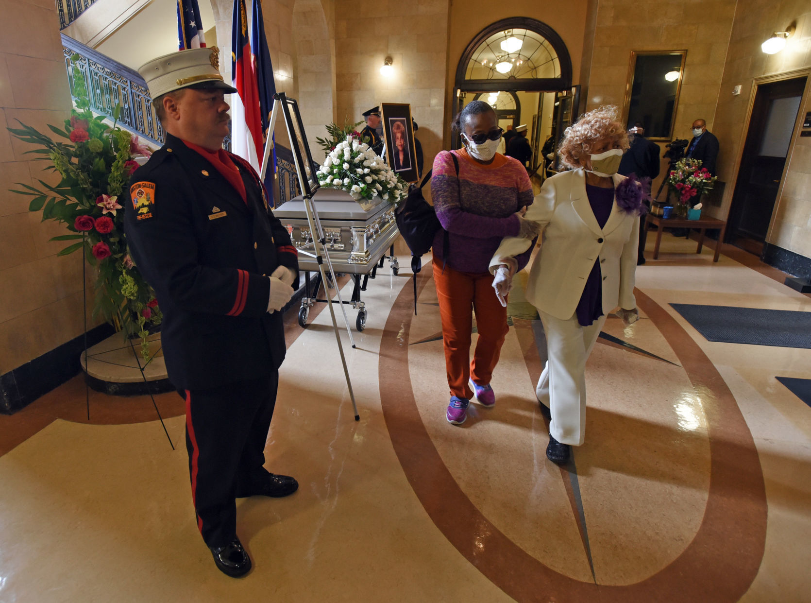 Vivian Burke lies in state